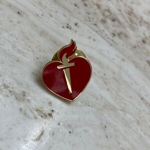American Heart Association Heart & Torch Lapel Pin